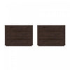 Evelyn Modern 32\" Nightstand in Brown (3-Drawer) - Set of 2