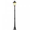 Outsunny 77\" Solar Lamp Post Light, Aluminum Outdoor Street Lamp, Black