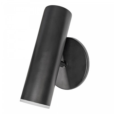 Dainolite Constance LED Wall Sconce 6w Matte Black Frosted Acrylic Diffuser Lamp|Applique murale Constance de Dainolite en acrylique givré qui diffuse la lumière, avec fini noir mat et ampoule à DEL de 6 W