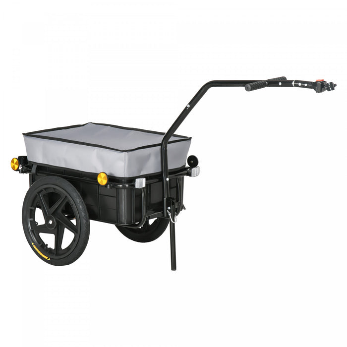 Aosom Multi-functional Bike Trailer With 16\" Wheels, Grey