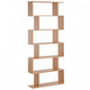 HOMCOM 76\" 6 Tier S Shaped Bookcase Storage Bookshelf Display Unit Living Room