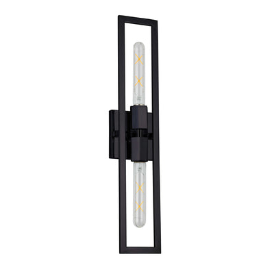 Dainolite Wisteria 2 Light Wall Sconce Short Matte Black Lamp|Petite applique murale Wisteria de Dainolite avec fini noir mat et 2 ampoules