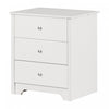 Vito Nightstand With Charging Station And Drawers - Pure White