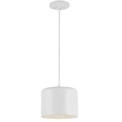 Dainolite Emilia 1 Light Pendant Matte White And Shade Lamp|Luminaire suspendu Emilia de Dainolite avec abat-jour, fini blanc mat et 1 ampoule