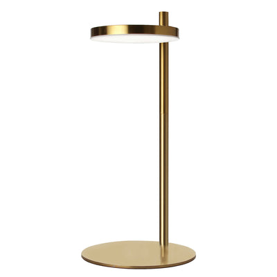 Dainolite Fia 1 Light LED Table Lamp Aged Brass|Lampe de table Fia de Dainolite avec fini laiton vieilli et 1 ampoule à DEL