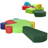 Qaba 10-piece Soft Play, Foam Play Set, Colorful Kids' Educational Software, Toddler Stairs And Ramp, Activity Toys For Baby Preschooler - Multicolored