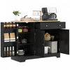 41\" Sideboard Buffet Cabinet with Storage Drawer, Adjustable Shelf, Black