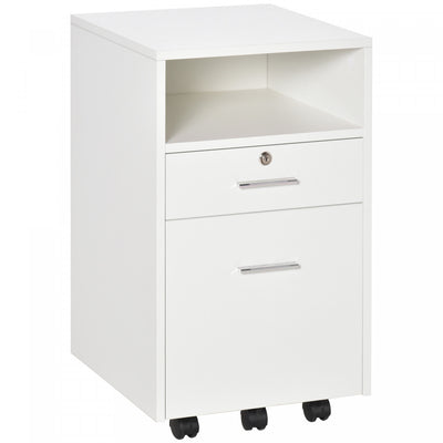 Vinsetto File Cabinet With Lock And Hanging Rail|Vinsetto Classeur Avec Serrure Et Rail De Suspension