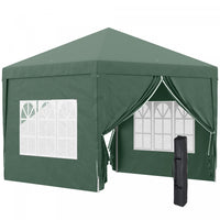 Outsunny 10'x10' Outdoor Pop Up Party Tent Gazebo Canopy With Carrying Bag (green)