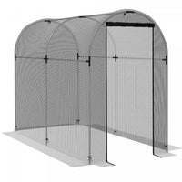 Outsunny 4' X 8' Plant Protection Tent Crop Cage With Door, Black