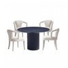 Hathaway and Palmer Modern Industry Chic 5-Piece Dining Set in Silver Lining and Black Dining Room Set