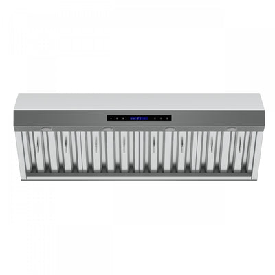 Forno Palazzo 48-Inch Wall Mounted Range Hood, Stainless Steel, Heavy Duty Baffle Filters-FRHWM5030-36 | Hotte murale Palazzo de 48 po en acier inoxydable, filtres a chicanes robustes-FRHWM5030-36