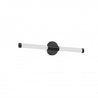 Dainolite Corvette 12w Wall Sconce Matte Black White Acrylic Diffuser Lamp