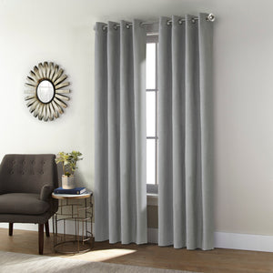Shadow Grey Grommet Curtain Panel - 52