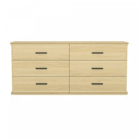 Clifford Traditional Dresser in Natural Oak (6-Drawer)