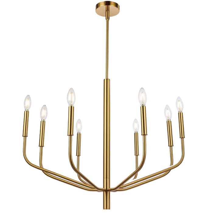 Dainolite Eleanor 8 Light Chandelier Aged Brass Lamp