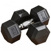 Soozier 2 x 30lbs Rubber Dumbbells Weight Set, Dumbbell Hand Weight for Body Fitness Training