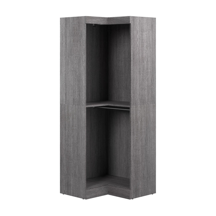 Bestar Pur 33 W Corner Closet Organizer - Bark Grey - The Brick