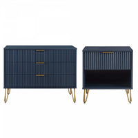 Dumbo Modern 2-Piece Dresser Set in Midnight Blue 
