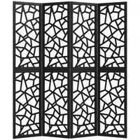 HOMCOM 4 Panel Room Divider, 5.6 FT Lightweight Privacy Screen, Black