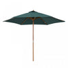 Outsunny ⌀9' x 8' H Patio Umbrella, Market Umbrella w/Hardwood Frame Green