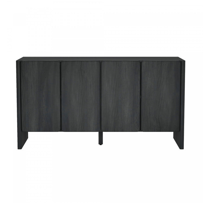Linda Modern 60\" Sideboard in Charcoal Gray Buffet