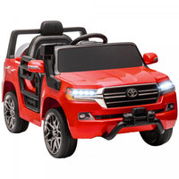 Qaba 12v Electric Powered Ride-On Car For Kids, Toyota Land Cruiser Licensed Kids Car With Parent Re