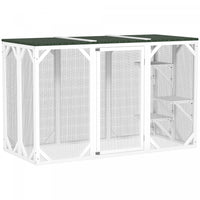 Pawhut Cat Cage Indoor Catio Outdoor Cat Enclosure Pet House Small Animal Hutch For Rabbit, Kitten, 