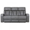 Kingsley 78 in. Leather Match Power Reclining Sofa with Storage Console and USB - Charcoal | Sofa inclinable electrique Kingsley de 78 po en cuir assorti avec console de rangement et USB - Charbon