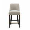 Beever Modern Wood Chenille Counter Stool in Taupe