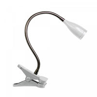 Simple Designs Flexible Gooseneck LED Clip Desk Lamp - Silver