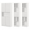 Liora Set Of Bookcase And 2 Narrow 5-shelf Bookcases - Pure White 