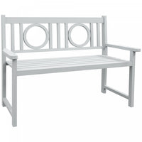 Outsunny 2-seat Wood Garden Bench Grey