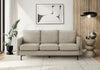 Upholstered Sofa, 76"L, Beige Fabric, Black Metal Legs, Contemporary, Modern Sofa | Sofa Rembourre, 76"L, Tissu Beige, Pieds En Metal Noir, Contemporain, Moderne