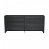 Linda Modern 72\" Dresser in Charcoal Gray (6-Drawer)