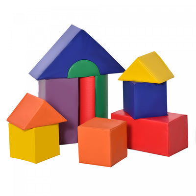 Soozier 11 Piece Soft Play Blocks Kids Climb And Crawl Gym Toy Foam Building And Stacking Blocks Lea|Soozier 11 Pieces Blocs De Jeu Souples Enfants Grimper Et Ramper Jouet De Gymnastique Blocs De Const
