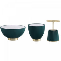 Anderson Modern 3-Piece Coffee Table & End Table Set in Green 