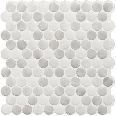 Smart Tiles Peel and Stick 4-Sheet 9 x 9 Backsplash - Penny Roccia|Dosseret Smart Tiles peler et coller 9 x 9, 4 feuilles - Penny Roccia