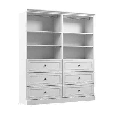 Bestar Versatile 72 W Closet Organizer with Drawers - White|Organisateur de garde-robe Versatile de Bestar de 72 po (L) avec tiroirs - blanc
