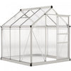 Outsunny Greenhouse, Walk-in Hot House, Clear Pc Board With Sliding Door