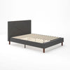 Judy Upholstered Platform Bed with Headboard in Dark Grey - Queen Size | Judy lit plateforme rembourré avec tête de lit gris foncé - Grand