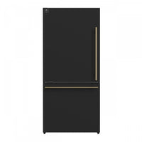 Forno Milano Espresso 31 Inch Bottom Freezer, Black, 17.2 cu.ft. - FFFFD1786-31BLK 