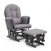 Storkcraft Hoop Glider and Ottoman - Gray/Gray Swirl Chair