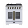 Forno Capriasca 30" White Gas Range 4.32 cu.ft -FFSGS6460-30WHT | Cuisiniere a gaz blanche Capriasca 30 pouces, 4,32 pi³ – FFSGS6460-30WHT