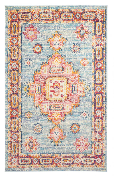 Lotus Blue Rug 8'0" x 10'0" | Tapis Traditionnel Lotus 8'0" x 10'0" en Bleu