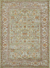 Hailey Traditional 6'7\" x 9'6\" Area Rug in Green Indoor Area Rug
