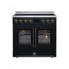 Forno Torino French Door 36 Inch Black Induction Range, 5.36 cu.ft. - FFSIN0950-36BLK Electric Range