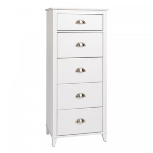 Yaletown 5-Drawer Tall Chest - White
