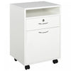 Homcom Mobile Filing Cabinet With Lockable Drawer