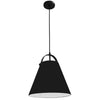 Dainolite Emperor 1 Light Pendant Matte Black Finish Black Shade Lamp